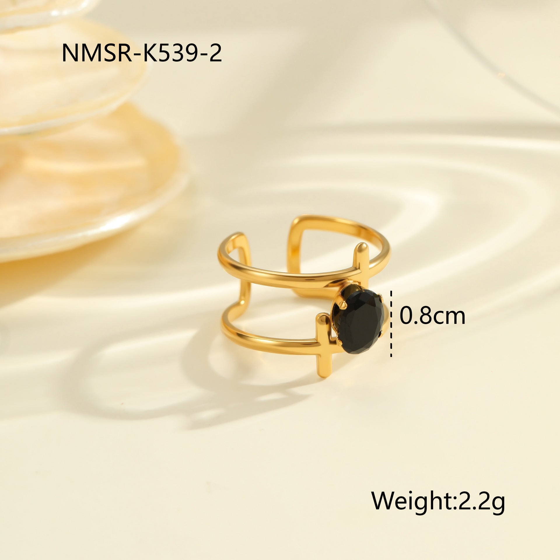 Wholesale light luxury ring that does not fade open ring
